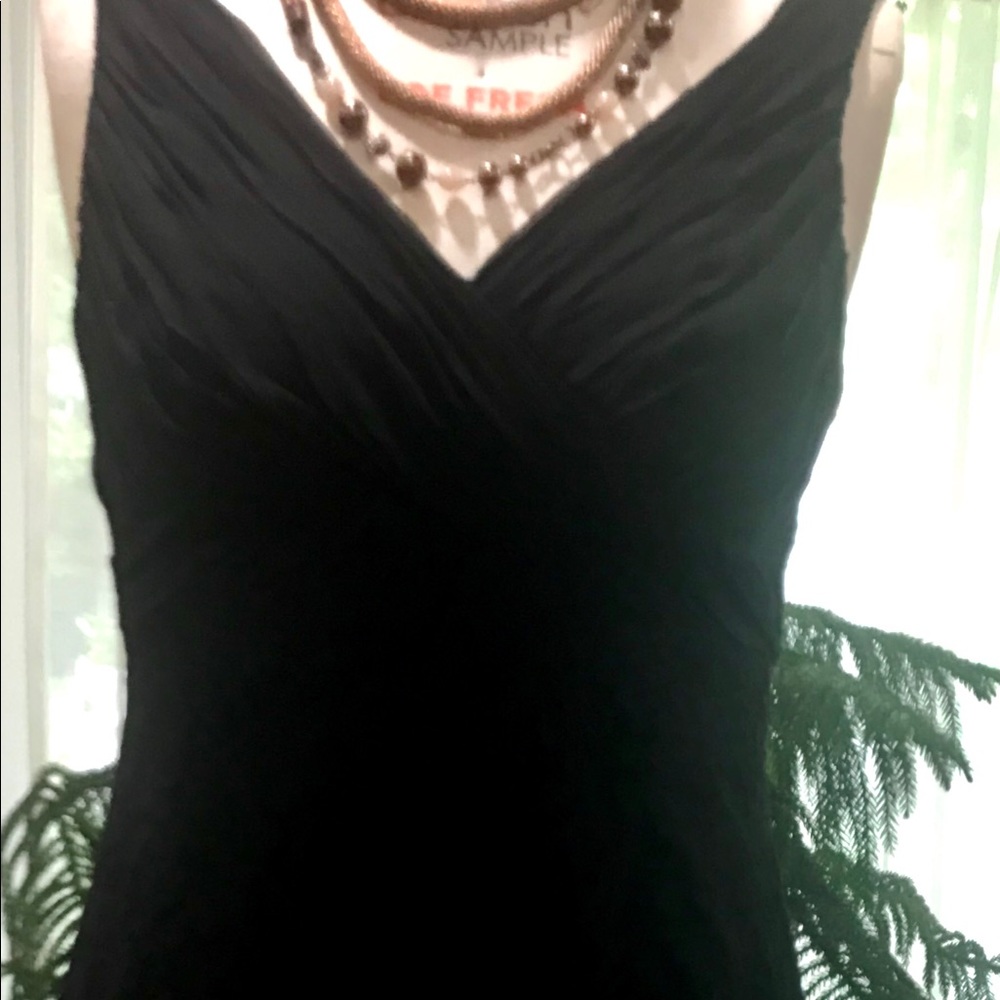Ann Klein cocktail  black dress Size 8..